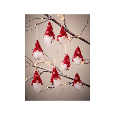 ASDA GH RED GNOME BAUBLES
