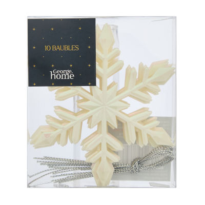 ASDA GH SNOWFLAKE BAUBLES