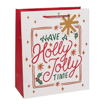 ASDA Holly Jolly Large Portrait Gift Bag