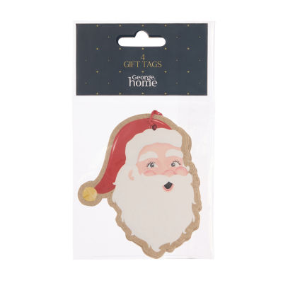 ASDA George Home Santa Present Tags 4pk
