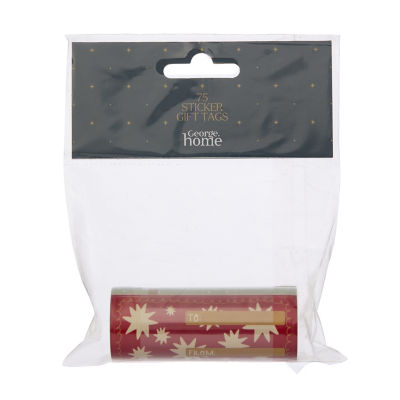 ASDA Christmas Sticker Roll Red 75pk