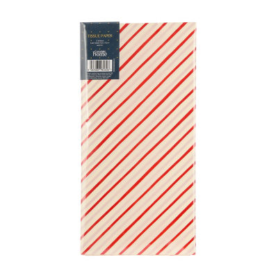 ASDA Red White Stripe Tissue Paper