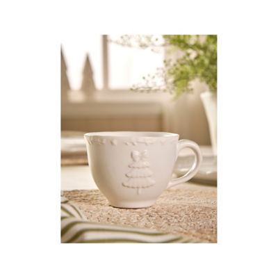 ASDA Stacey Solomon White Christmas Tree Textured Mug