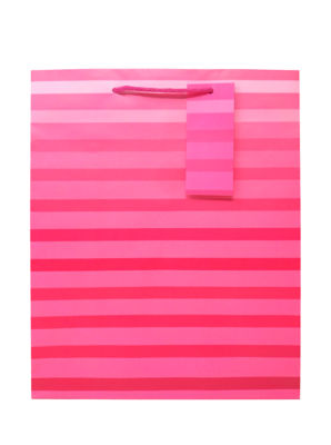 ASDA George Home Pink Stripe Large Gift Bag