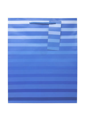 ASDA George Home Blue Stripe Large Gift Bag