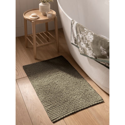 ASDA Stacey Solomon Green Textured Loop Cotton Bath Mat