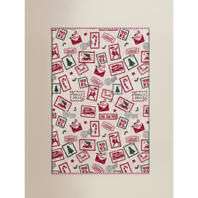 ASDA Christmas Postcard Cotton Towel Range Bath Sheet (100 x 150cm)
