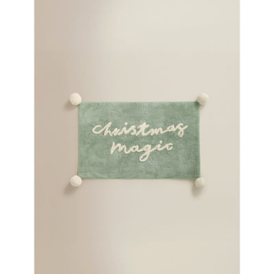 ASDA Green Christmas Magic Cotton Bath Mat