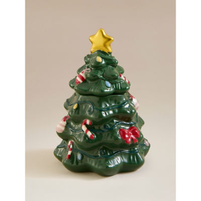 ASDA Christmas Tree Ceramic Lidded Pot
