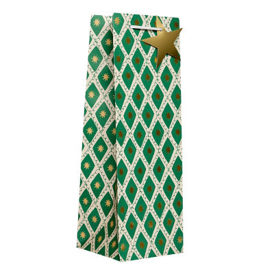 ASDA George Home Green Diamond Bottle Bag