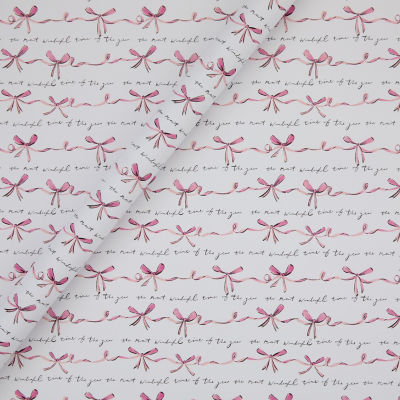 ASDA 3.5M Pink Bow Christmas Rollwrap