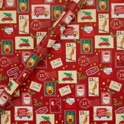 ASDA 3.5M Stamp Print Christmas Rollwrap