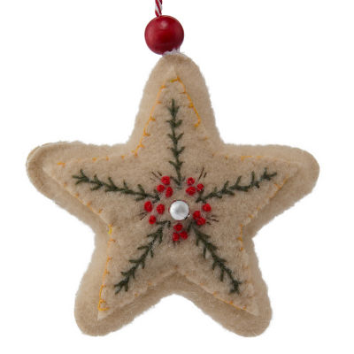 ASDA GH FELT STAR BAUBLE