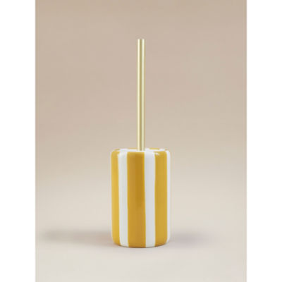 ASDA Yellow & White Striped Toilet Brush
