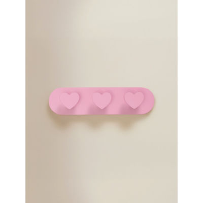 ASDA Pink Heart Wall Hooks