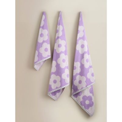 ASDA Lilac Flower Cotton Towel Range