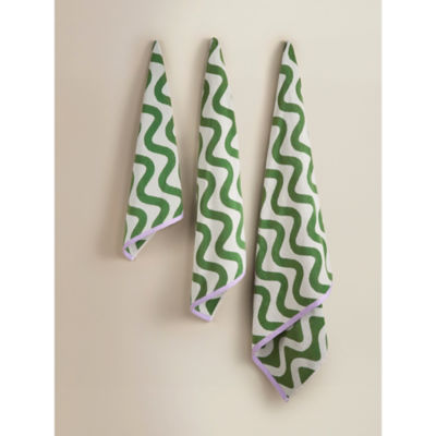 ASDA Green Wiggle Cotton Towel Range