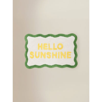 ASDA Hello Sunshine Scalloped Trim Cotton Bath Mat