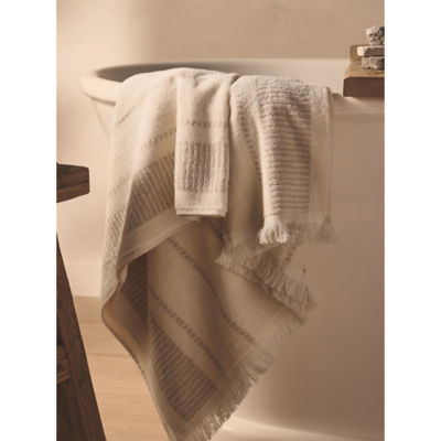 ASDA Neutral Stripe Cotton Towel Range