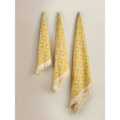 ASDA Yellow Southwestern Geometric Cotton Towel Range