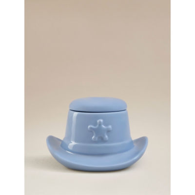 ASDA Blue Cowboy Hat Lidded Pot