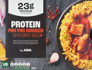 ASDA Protein Piri Piri Chicken with Spicy Rice 400g