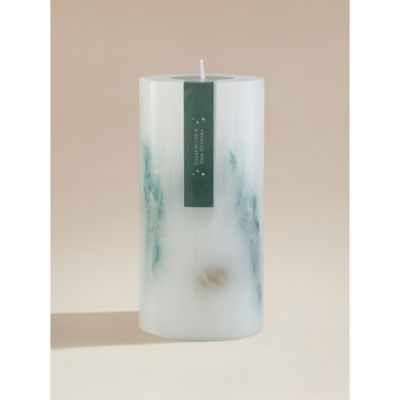 ASDA Frosted Pine & Eucalyptus Botanical Pillar Candle