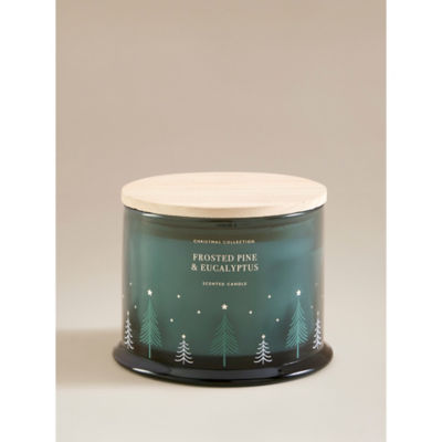 ASDA Frosted Pine & Eucalyptus Wooden Lid Candle