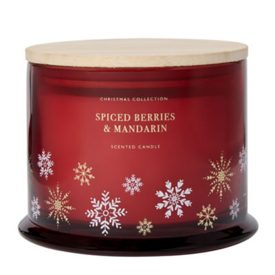 ASDA Spiced Berries & Mandarin Glass Decal Candle