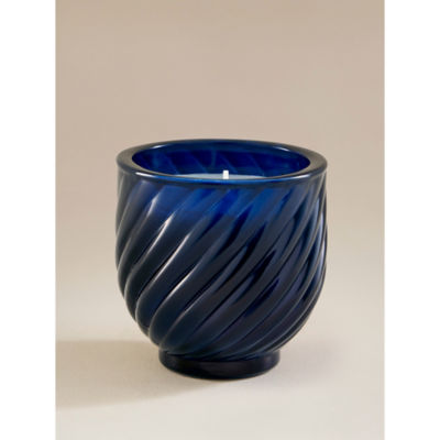 ASDA Warm Amber & Cedar Twisted Glass Candle