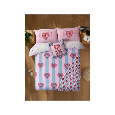 ASDA Bridgerton Stripe Valentine's Day Reversible Duvet Set Single