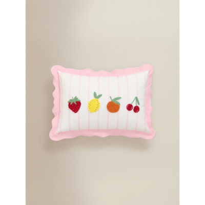 ASDA Pink Mixed Fruit Tufted Cushion