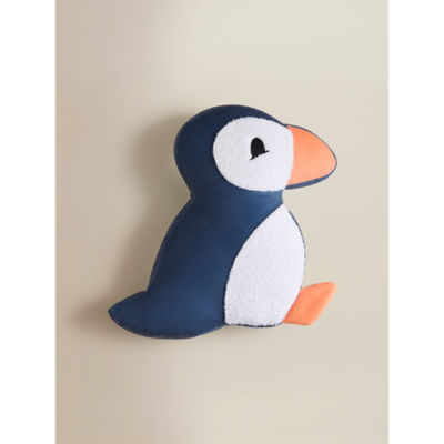 ASDA Navy Puffin-Shaped Cushion