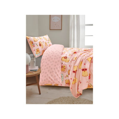 ASDA Pink Capybara Reversible Duvet Set Single