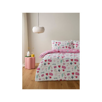 ASDA Love Letters Reversible Duvet Set King