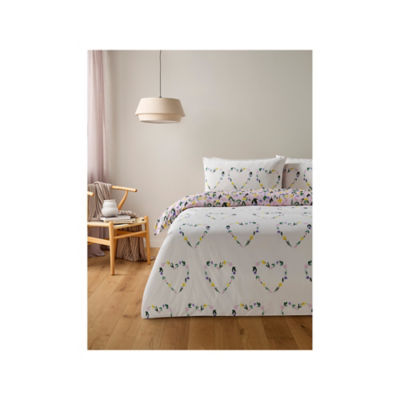 ASDA Floral Love Heart Reversible Duvet Set King