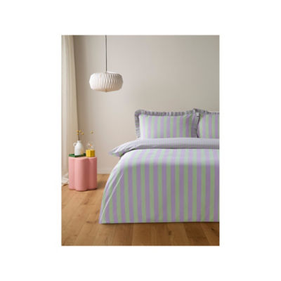 ASDA Box Pleat Striped Duvet Set Single
