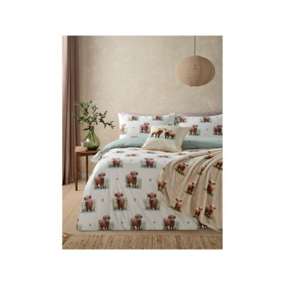ASDA Highland Cow Meadow Reversible Duvet Set King