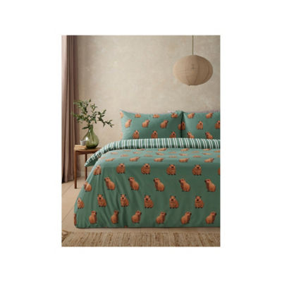 ASDA Cute Capybara Reversible Duvet Set Single