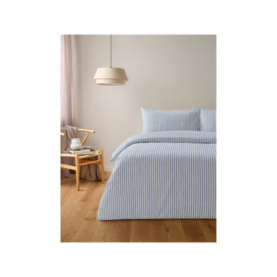 ASDA Mini Stripe Relaxed Washed Cotton Duvet Set King