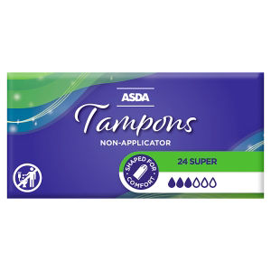 ASDA 24 Super Tampons Non-Applicator