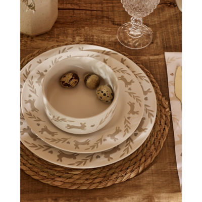 ASDA White Bunny Dinner Set 12 Piece