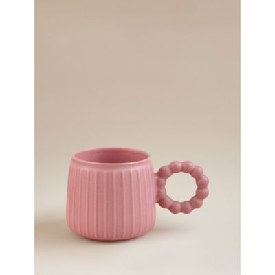 ASDA Pink Ribbed Mug