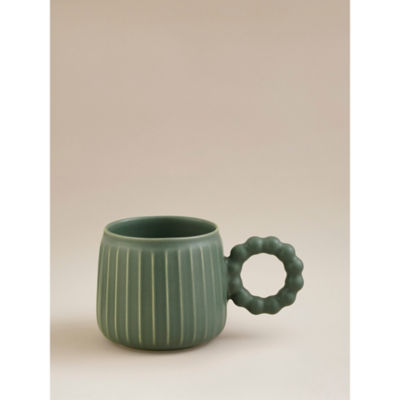 ASDA Green Ribbed Mug