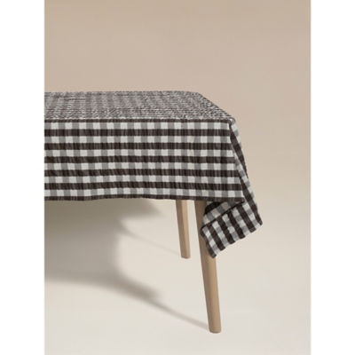 ASDA Brown Check Cotton Tablecloth