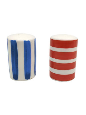 ASDA Painted Stripe Salt And Pepper Set