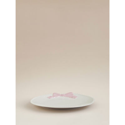 ASDA Pink & White Bow Dinner Plate