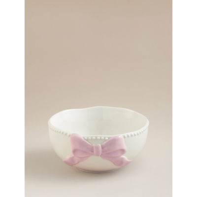ASDA Pink & White Bow Cereal Bowl