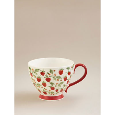 ASDA Red & White Strawberry Footed Mug