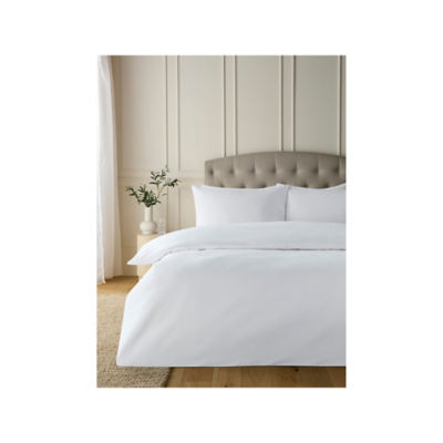 ASDA White Textured Waffle Cotton Duvet Set King